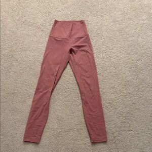 Lululemon Pink High-Waisted Ribbed Leggings